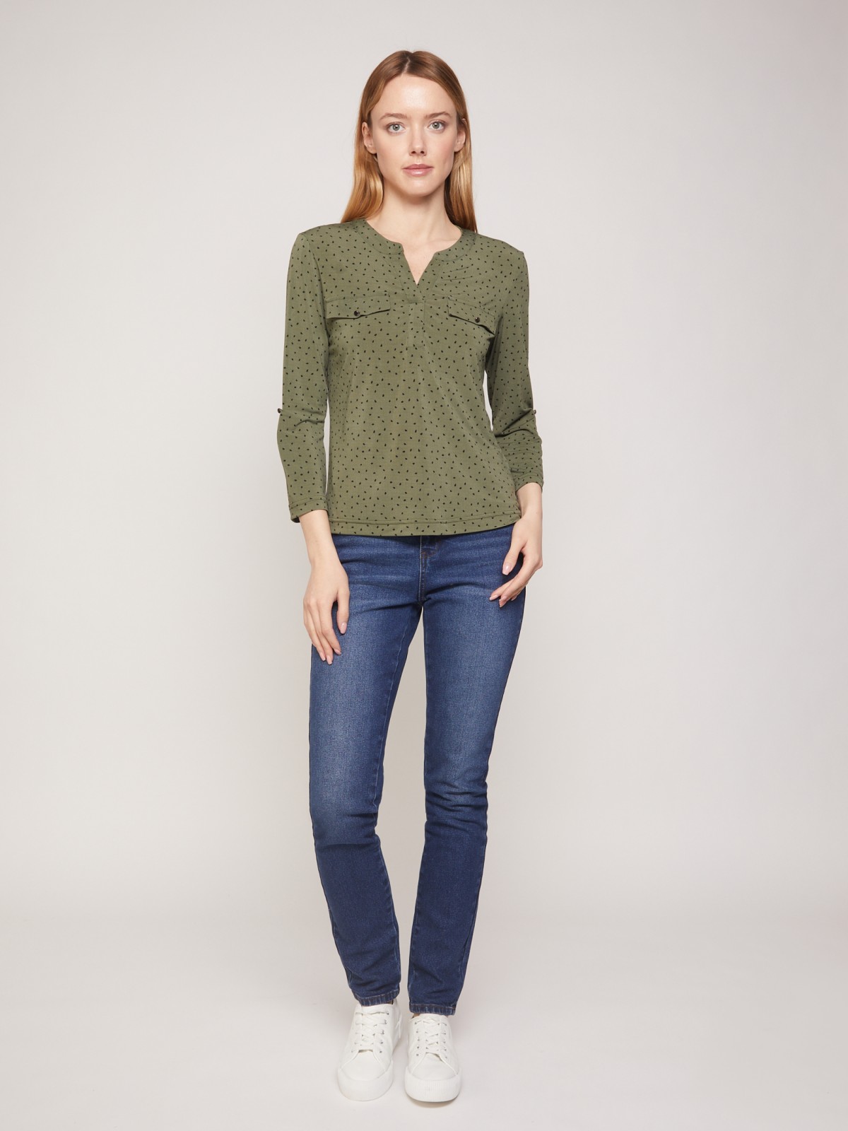 

Блуза женская Zolla 02133315904375P0 хаки XXL, 02133315904375P0