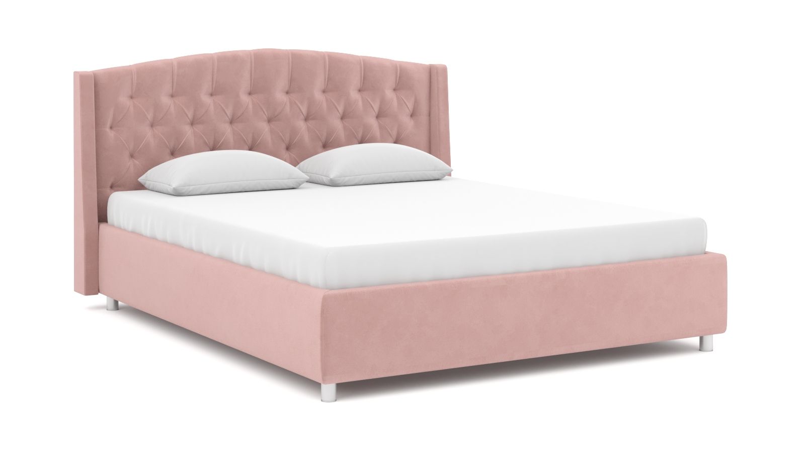 

Кровать Askona Margot Sky Velvet 01 140х200, Розовый, Margot