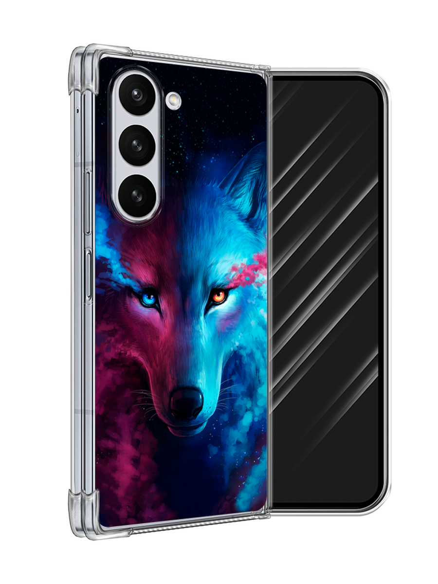 

Чехол Awog на Samsung Galaxy Z Fold 6 "Волшебный волк", Голубой;розовый, 2109850-1