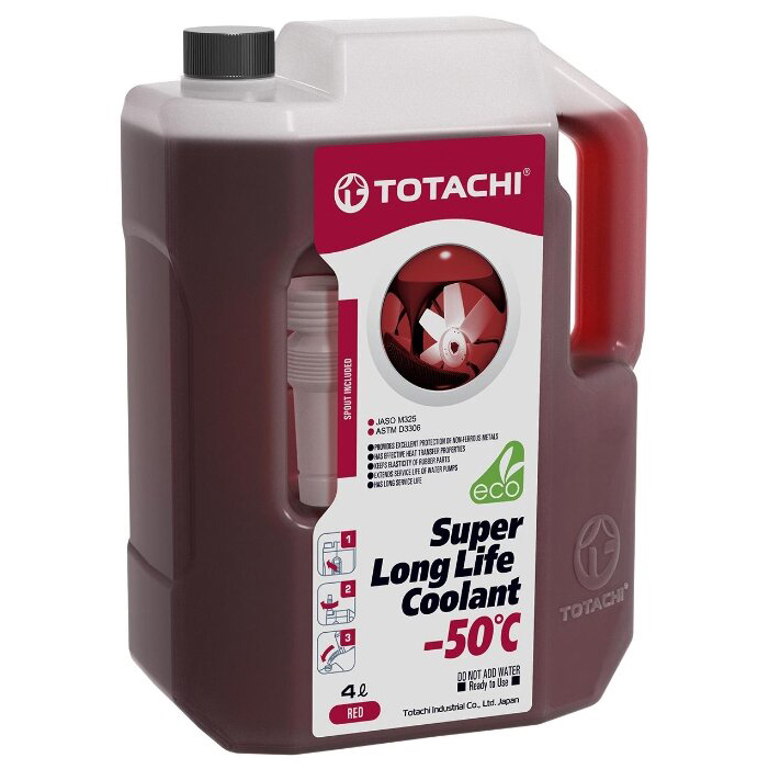 фото Концентрат жидкости охлаждающей totachi super long life antifreeze red 4л totachi 44405