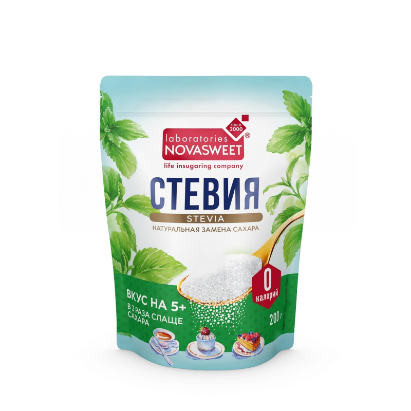 

Сахарозаменитель Novasweet Стевия дой-пак, 200г