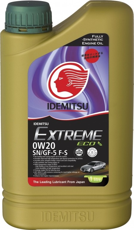 Моторное масло Idemitsu Extreme Eco Fully-Synthetic SN/GF-5 0W20 1л