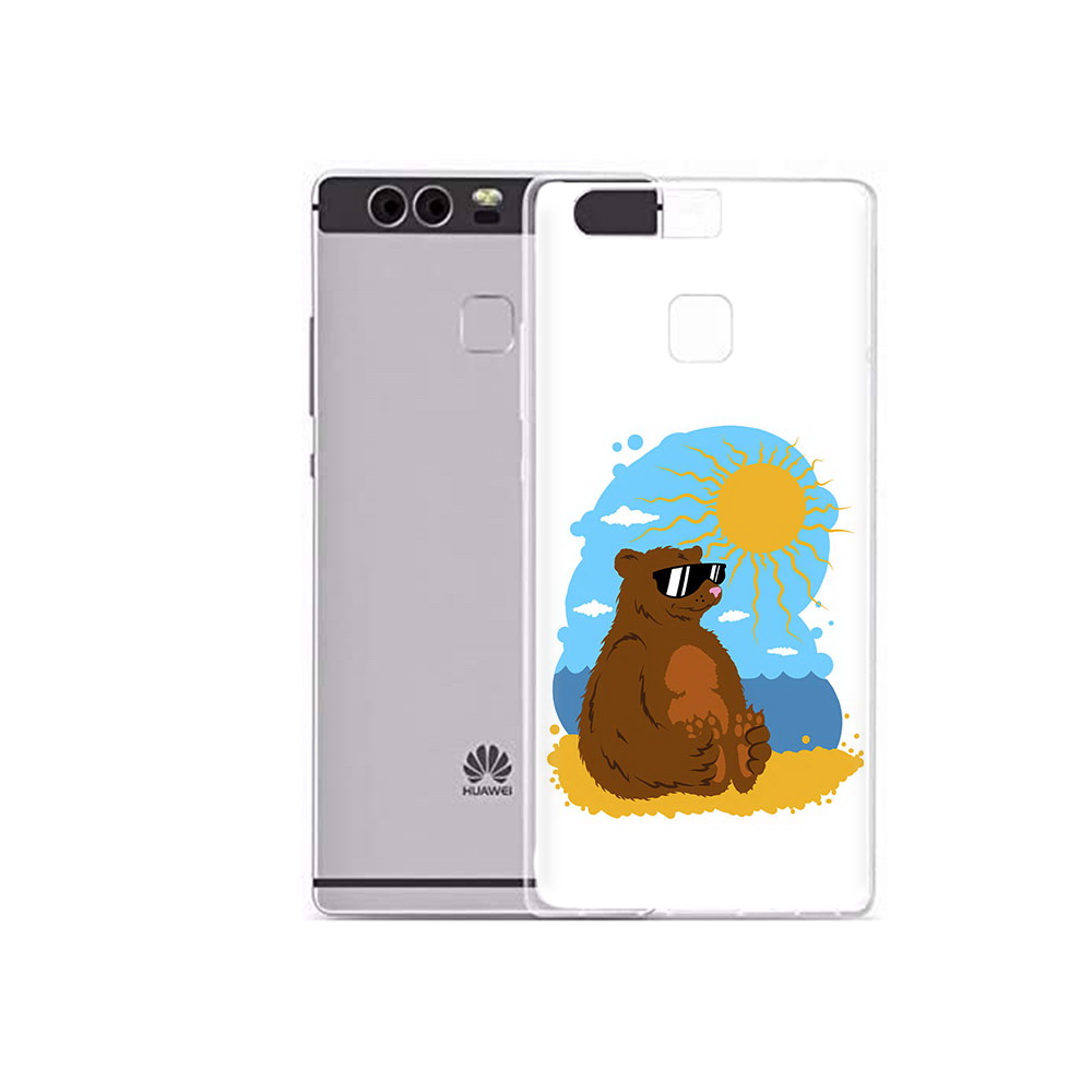 Чехол MyPads Tocco для Huawei P9 Plus медведь на чиле (PT31455.54.468)