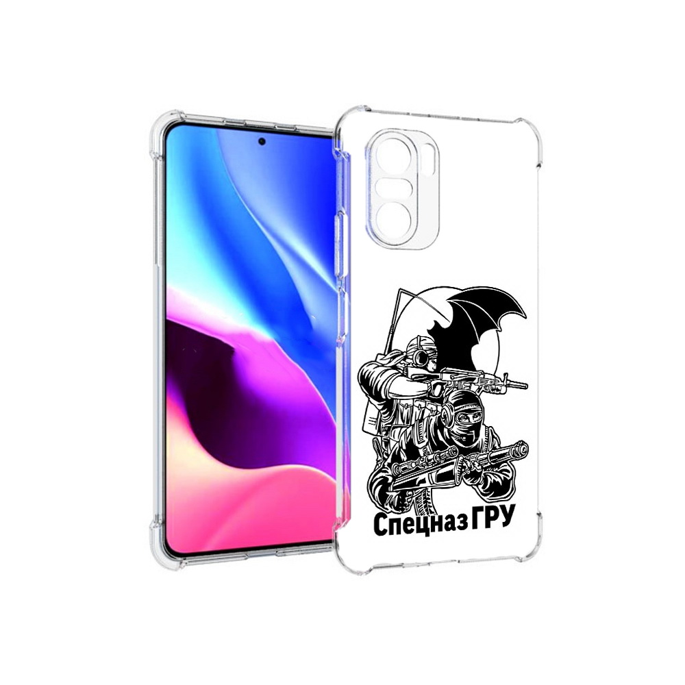 

Чехол MyPads Tocco для Xiaomi Redmi K40 спецназ гру (PT158239.260.618), Прозрачный, Tocco