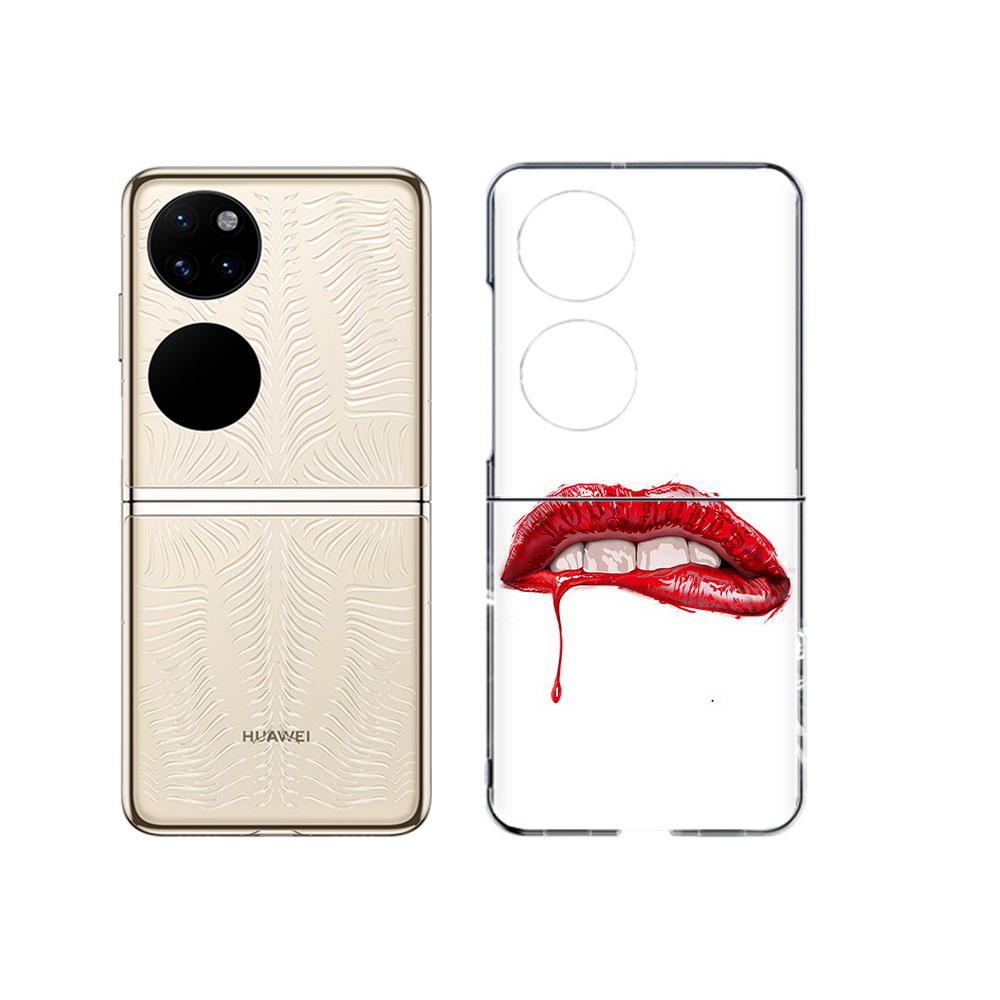 

Чехол MyPads Tocco для Huawei P50 яркие красные губы (PT225999.71.706), Прозрачный, Tocco