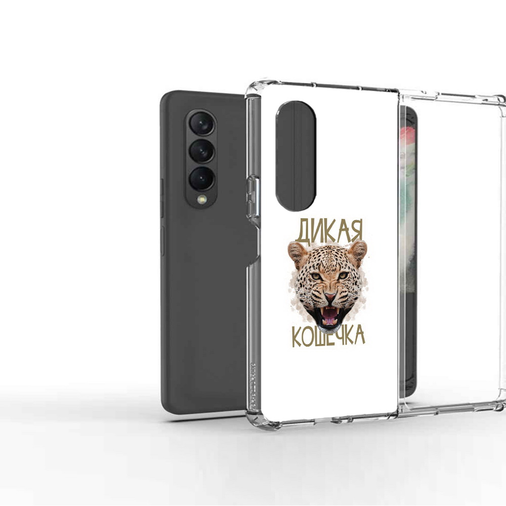 Чехол MyPads Tocco для Samsung Galaxy Z Fold2 дикая кошечка