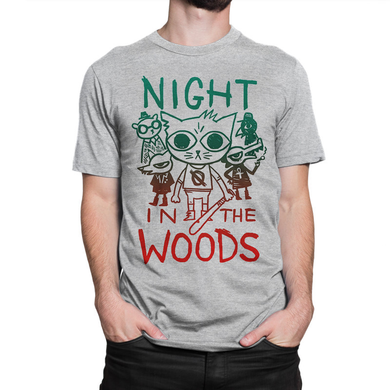 фото Футболка мужская dream shirts night in the woods 999577222 серая 2xl