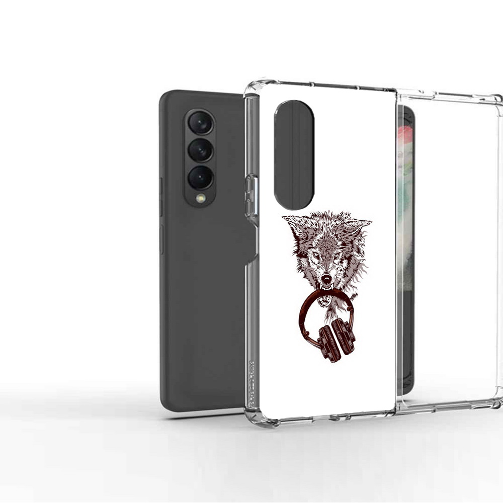 

Чехол MyPads Tocco для Samsung Galaxy Z Fold2 дикий волк, Прозрачный, Tocco