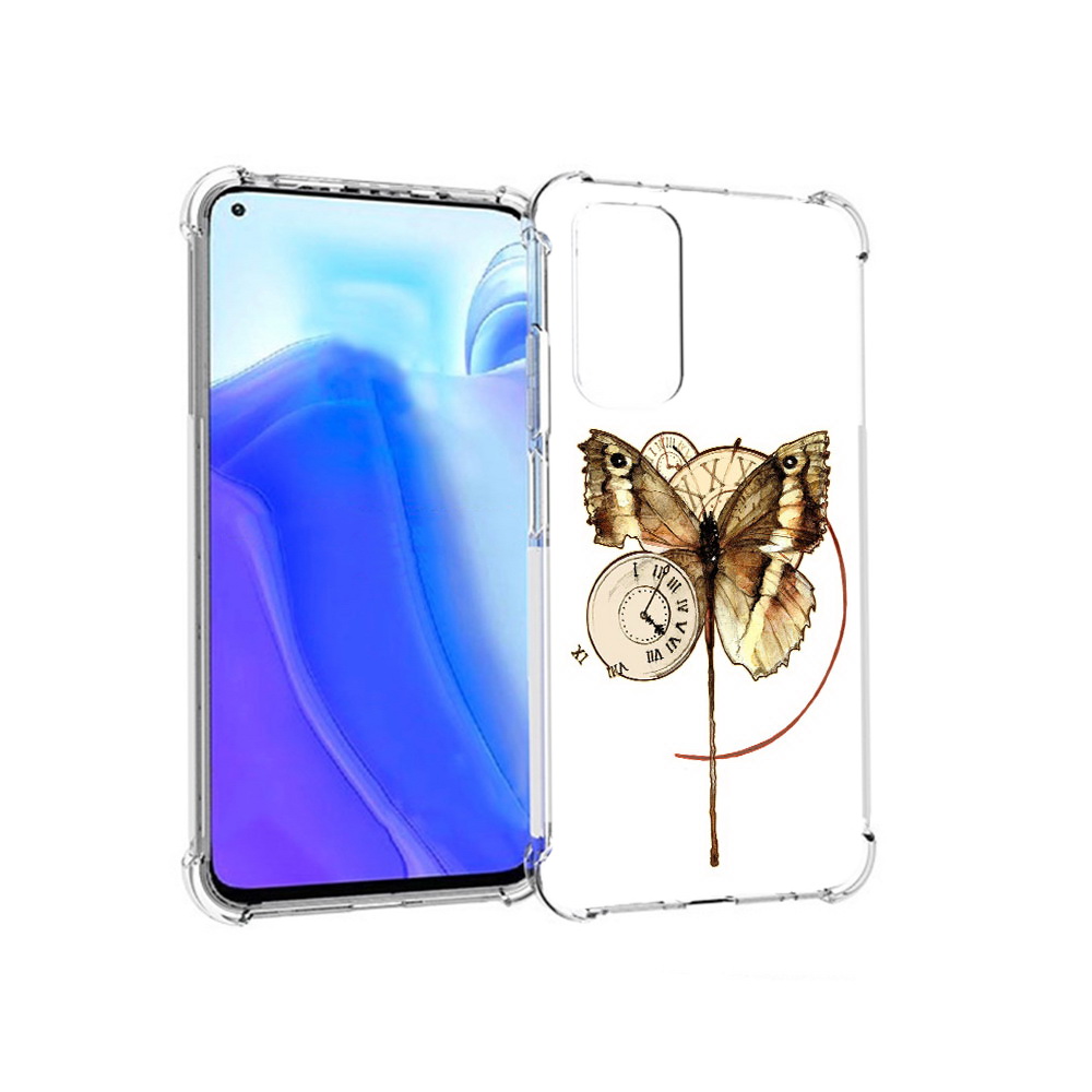

Чехол MyPads Tocco для Xiaomi Redmi Note 11S старинные часы с бабочкой (PT162215.279.622), Tocco