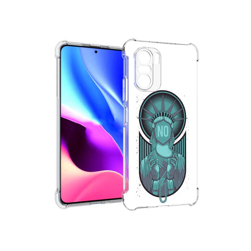 Чехол MyPads Tocco для Xiaomi Redmi K40 статуя свободы зеленый (PT158239.260.623)