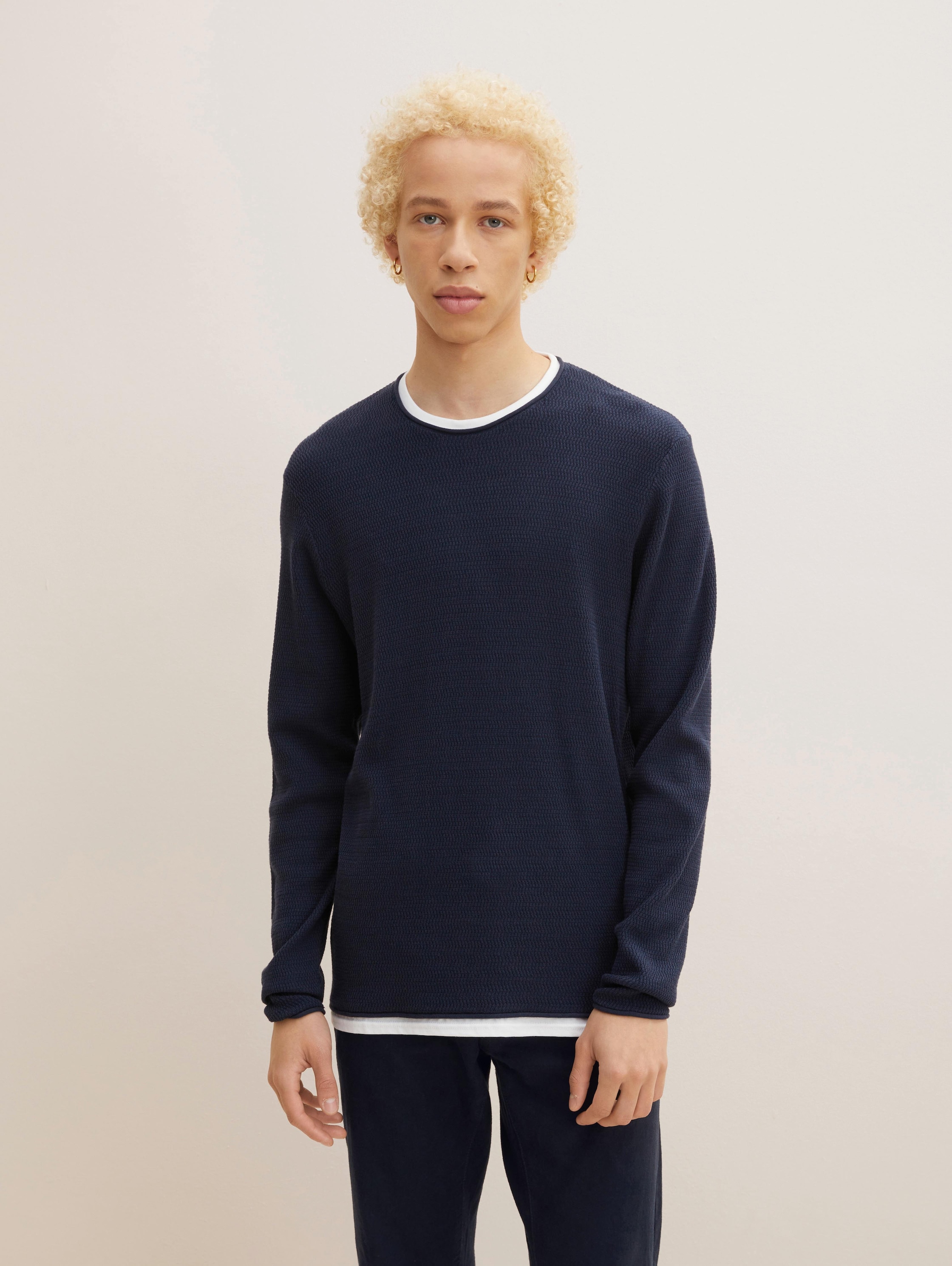 

Джемпер мужской TOM TAILOR 1032312 синий 2XL, 1032312