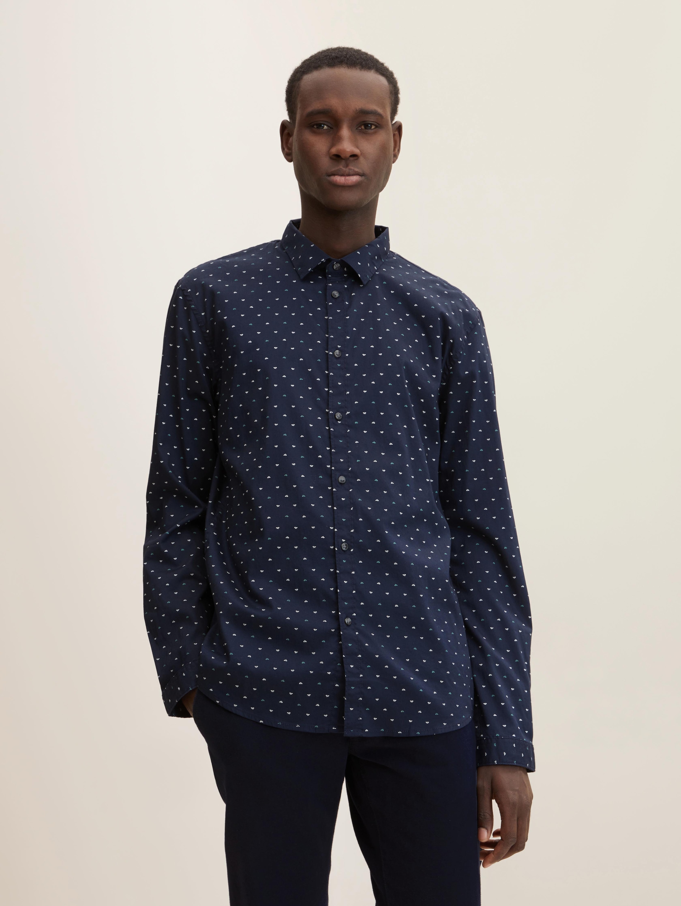 

Рубашка мужская TOM TAILOR 1032370 синяя XL, 1032370