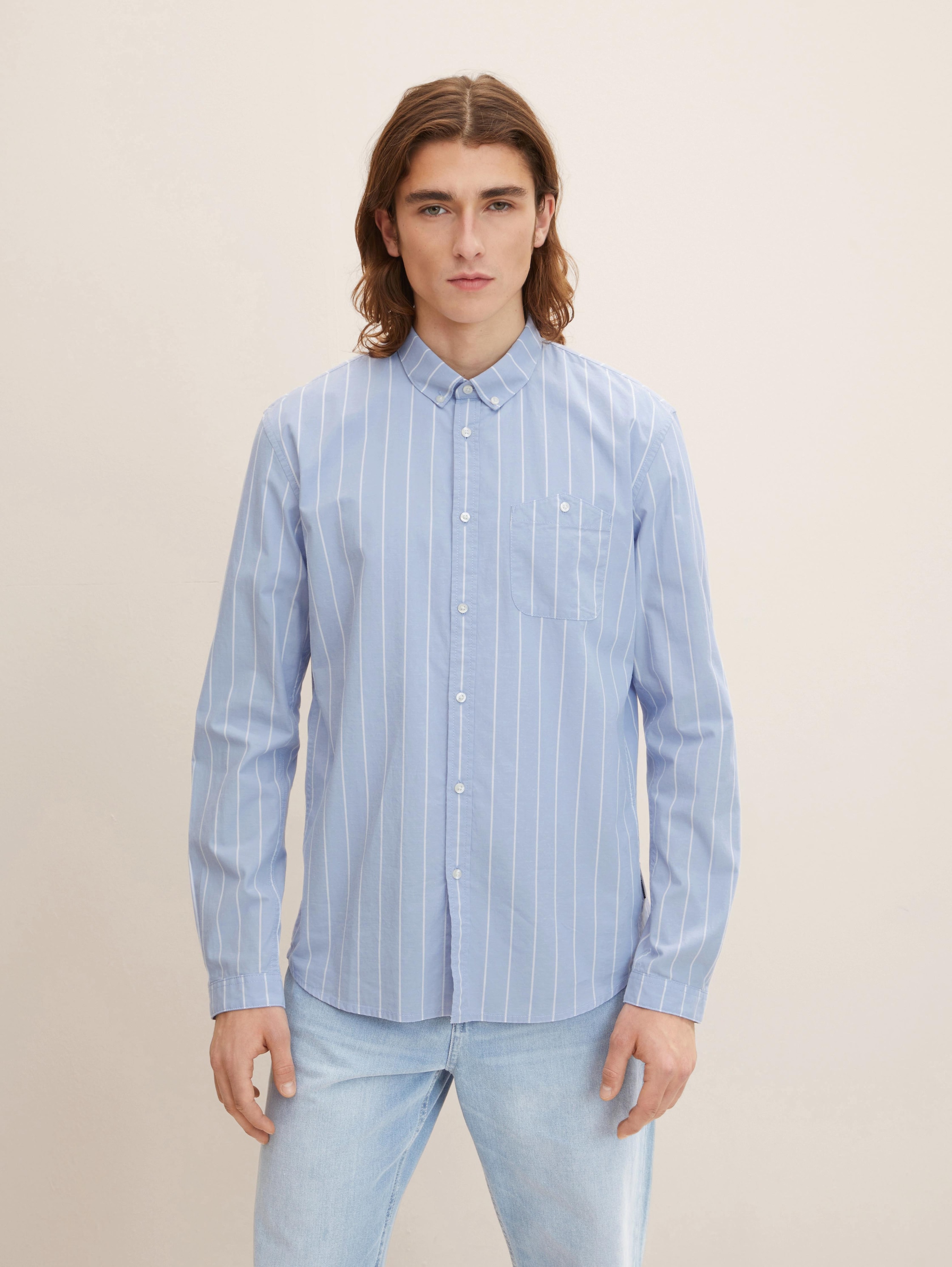 

Рубашка мужская TOM TAILOR 1032371 голубая S, 1032371