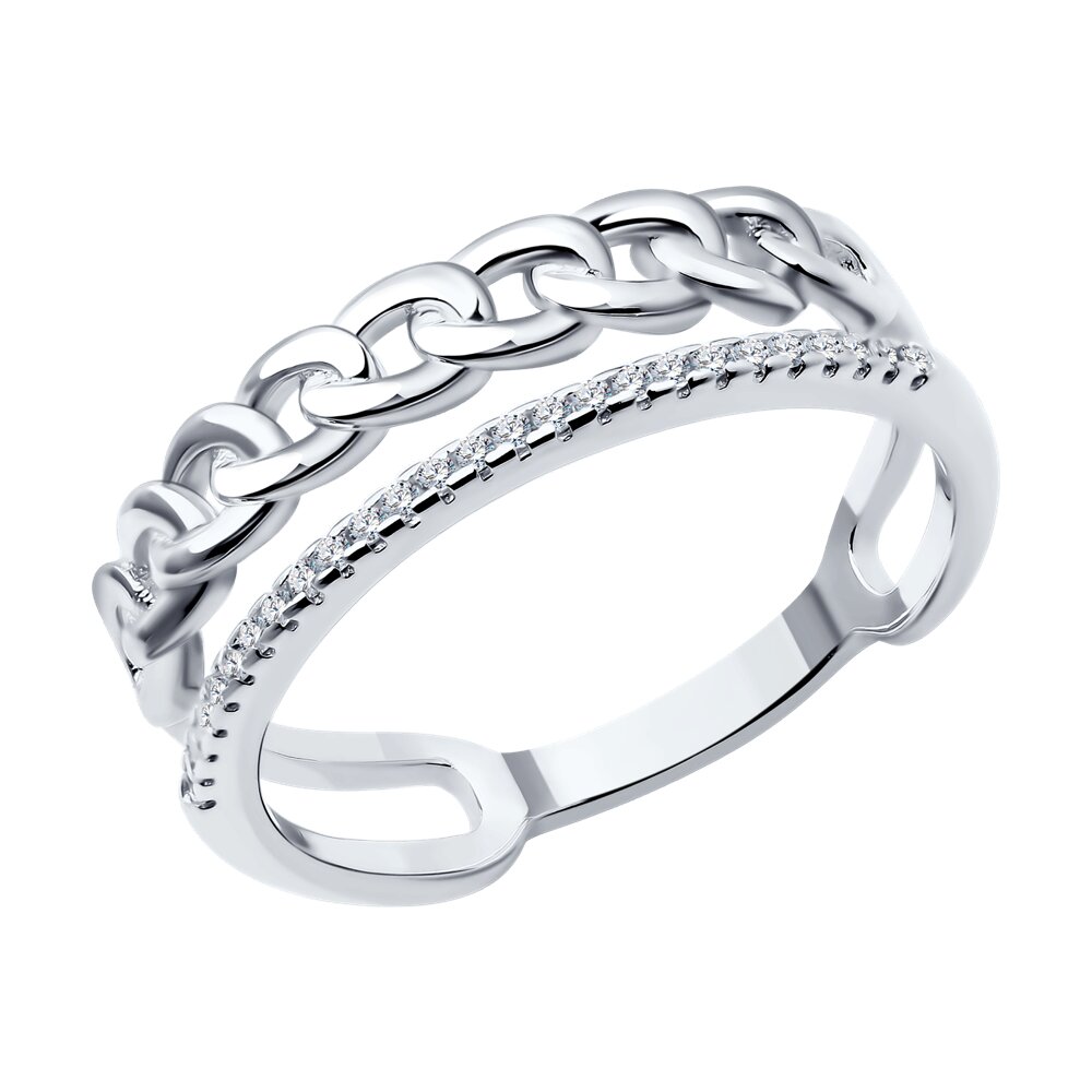 

Кольцо из серебра р. 18,5 SOKOLOV 94013970-91, фианит, 94013970-91