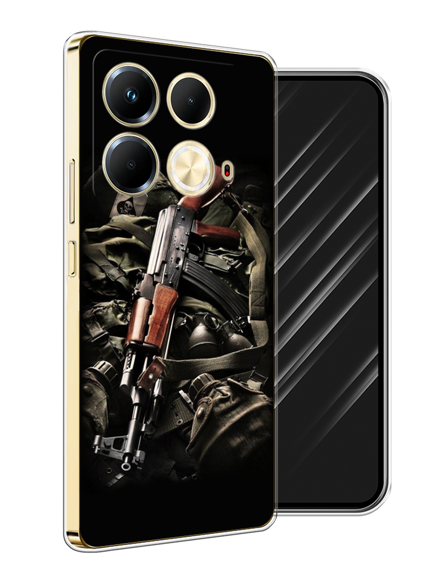 

Чехол Awog на Infinix Note 40 "Автомат", Черный;коричневый;серый, 3105850-1