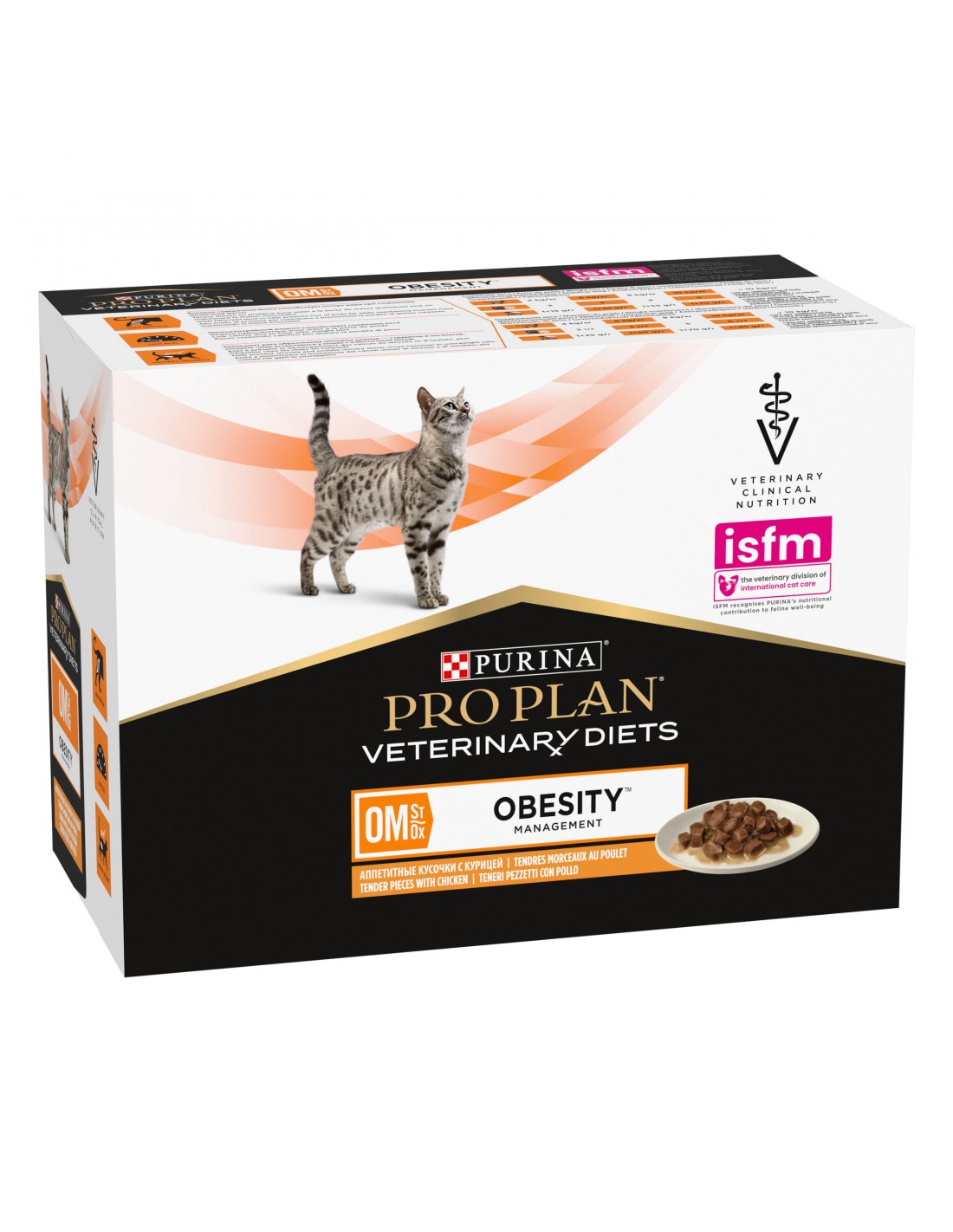Влажный корм для кошек PRO PLAN Veterinary Diets OM St/Ox, курица, 10шт по 85г