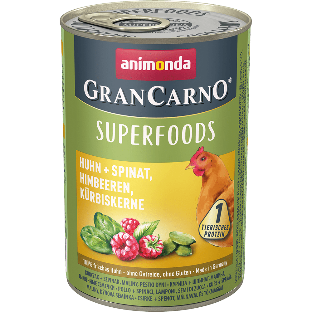 фото Влажный корм для собак animonda gran carno superfoods, курица, 6шт, 400г