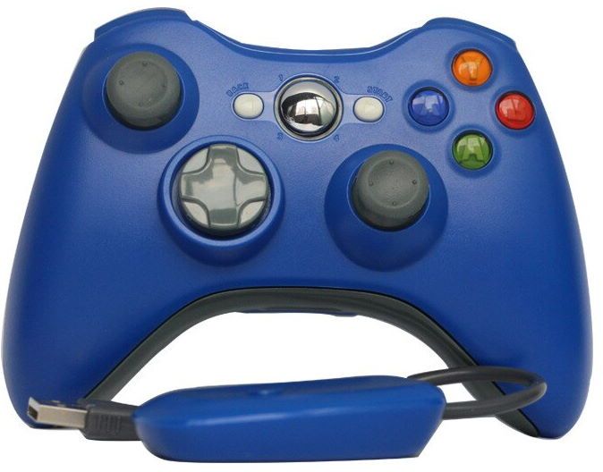 Геймпад беспроводной Xbox Wireless Controller Синий + ресивер (PC/Xbox 360) (Не оригинал)