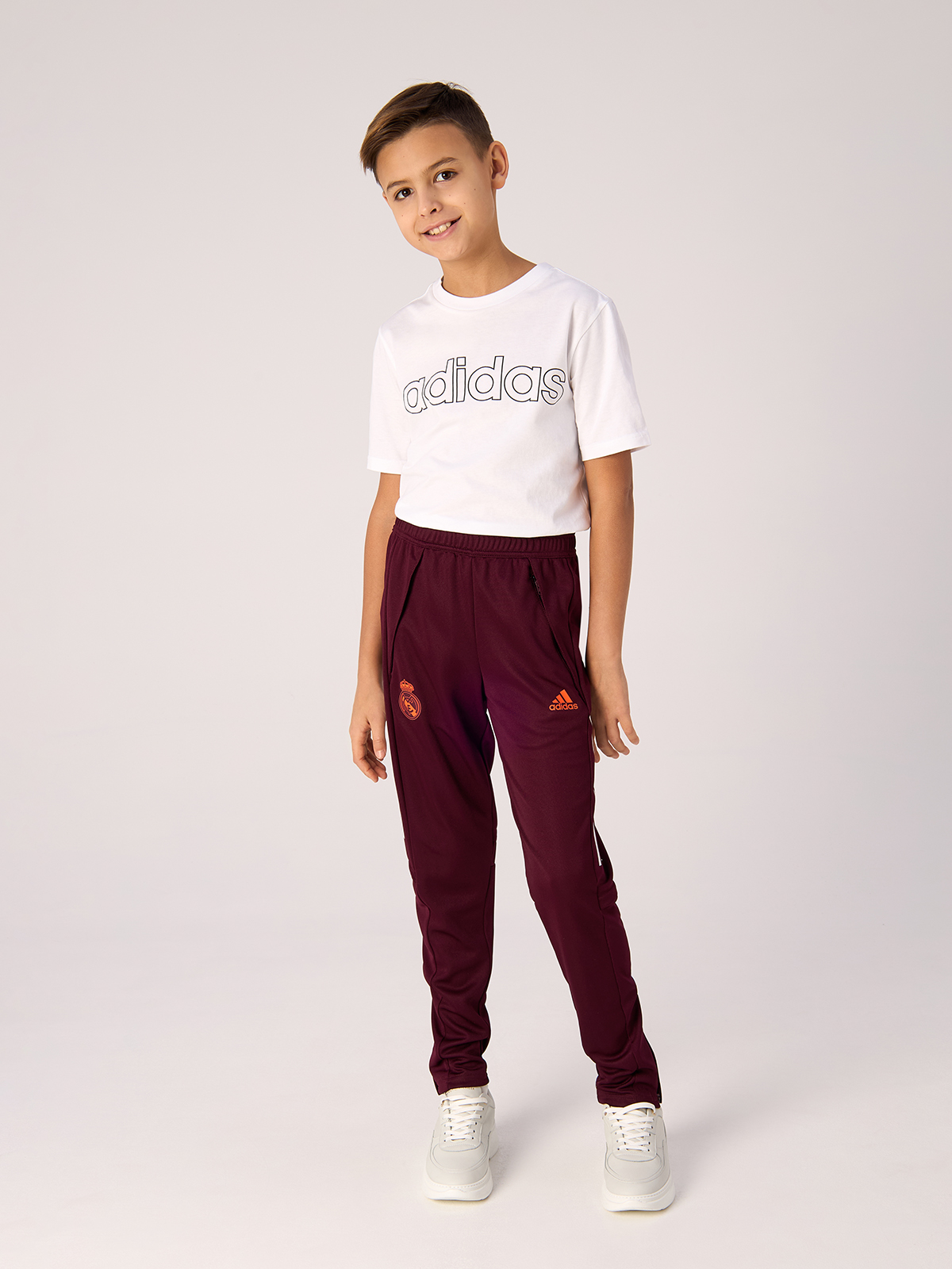 Штаны Adidas Real Eu Tr Pny, для мальчиков, FQ7894, размер 164 см