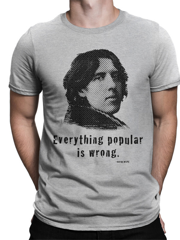 

Футболка мужская Dream Shirts Оскар Уайльд серая M, Оскар Уайльд