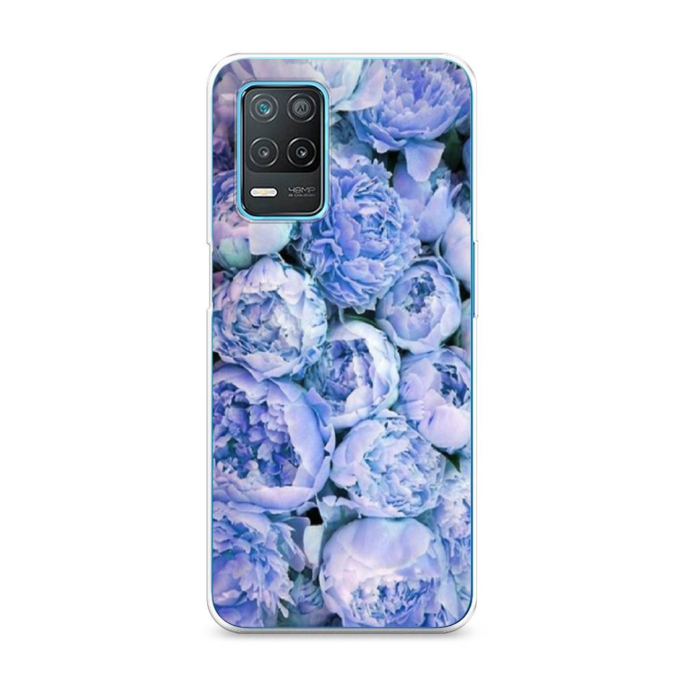 

Чехол Awog на Realme 8 5G "Пионы голубые", Разноцветный, 257050-8