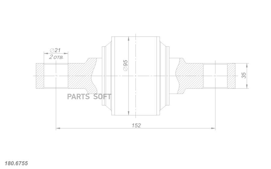 Ремкомплект реактивной штанги 1806755 IVECO 2983125 d95x152xd21x35 962₽