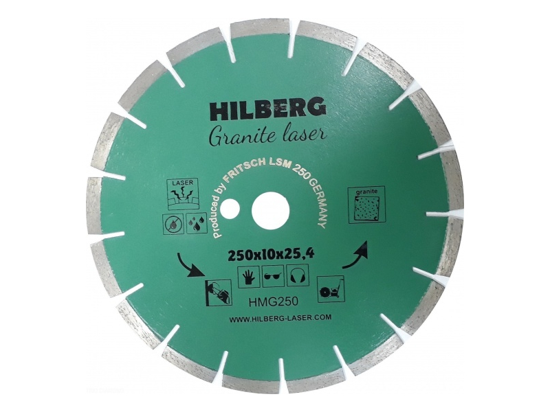 Диск Trio Diamond Hilberg Granite Laser HMG250 250x10x32/25.4x12mm столешница 100 1 см gray structural la fenice granite fnc 03 pl01 100
