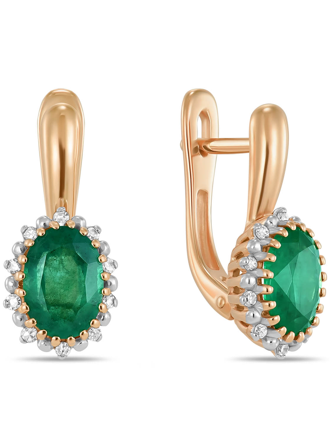 

Серьги из золота MIUZ Diamonds(Московский ювелирный завод) E01-34396-EM, бриллиант/изумруд, E01-34396-EM