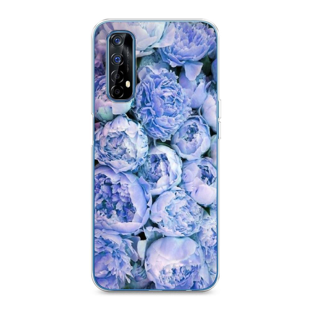 

Чехол Awog на Realme 7 "Пионы голубые", Разноцветный, 254150-8