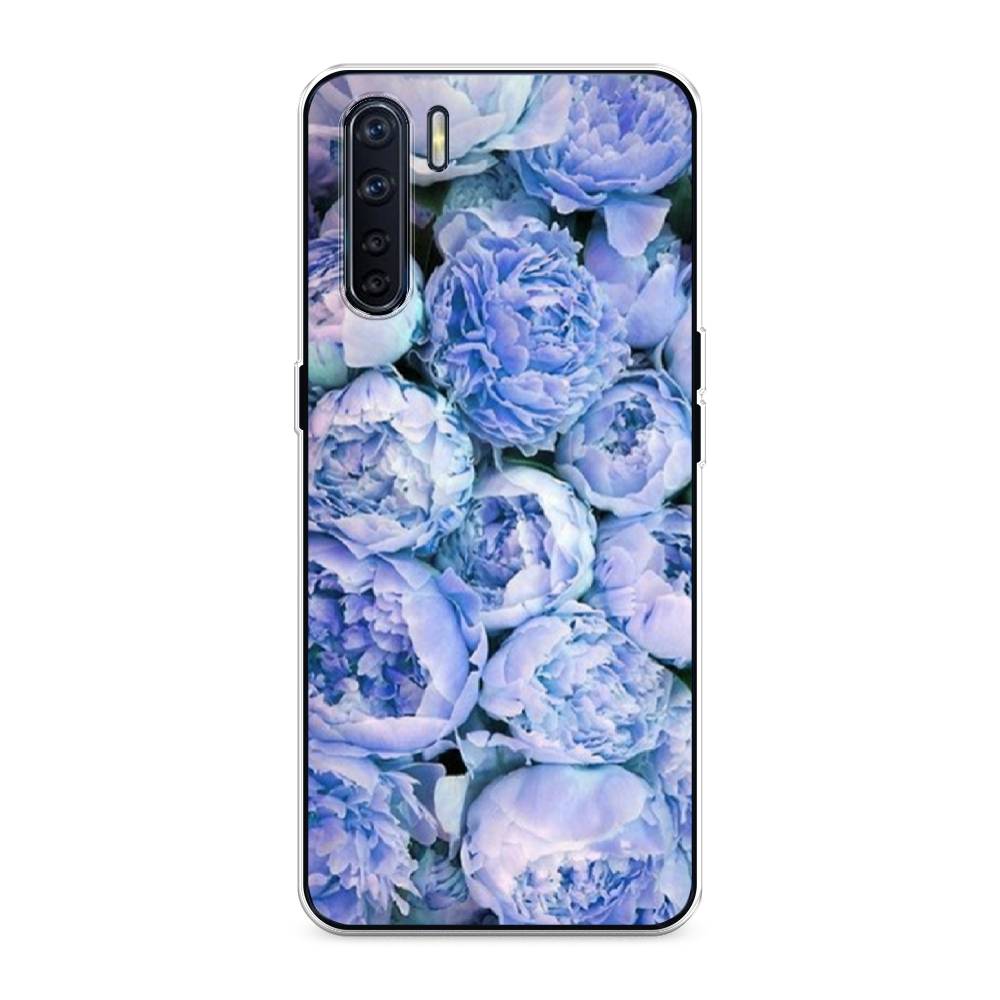 

Чехол Awog на Oppo A91 "Пионы голубые", Разноцветный, 254250-8