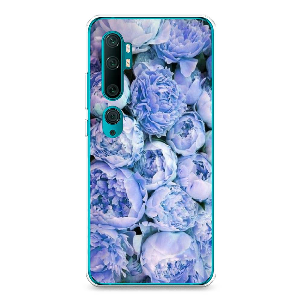 

Чехол Awog на Xiaomi Mi Note 10/Mi Note 10 Pro "Пионы голубые", Разноцветный, 37350-8