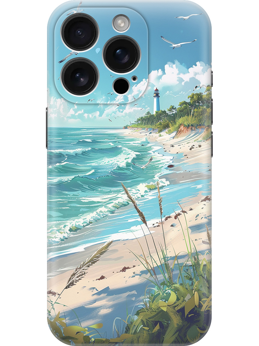 

Силиконовый чехол на Apple iPhone 16 Pro с принтом "Чайки у маяка", Прозрачный;белый;зеленый;голубой, 785197741