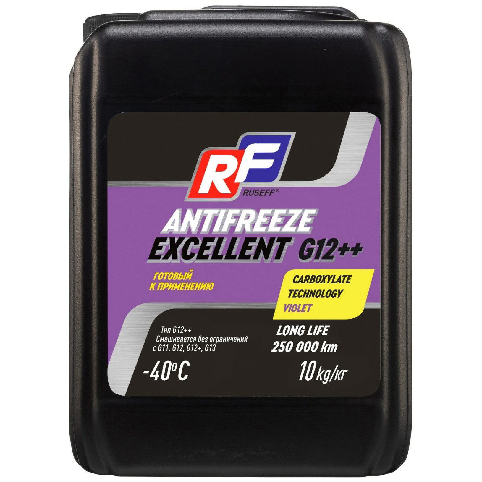 фото Антифриз antifreeze excellent g12++ фиолетовый 10 кг ruseff 17365n