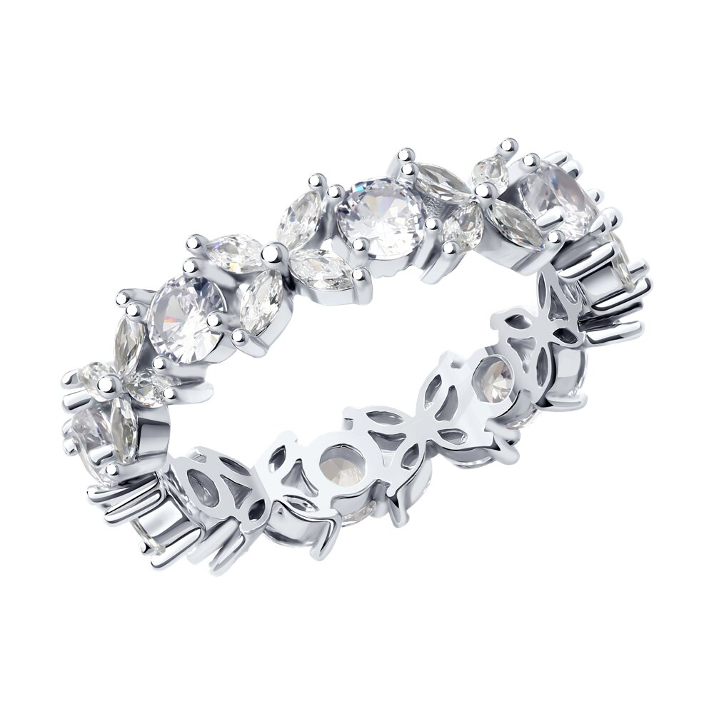 

Кольцо из серебра р.  SOKOLOV 94013977-91, фианит, 94013977-91