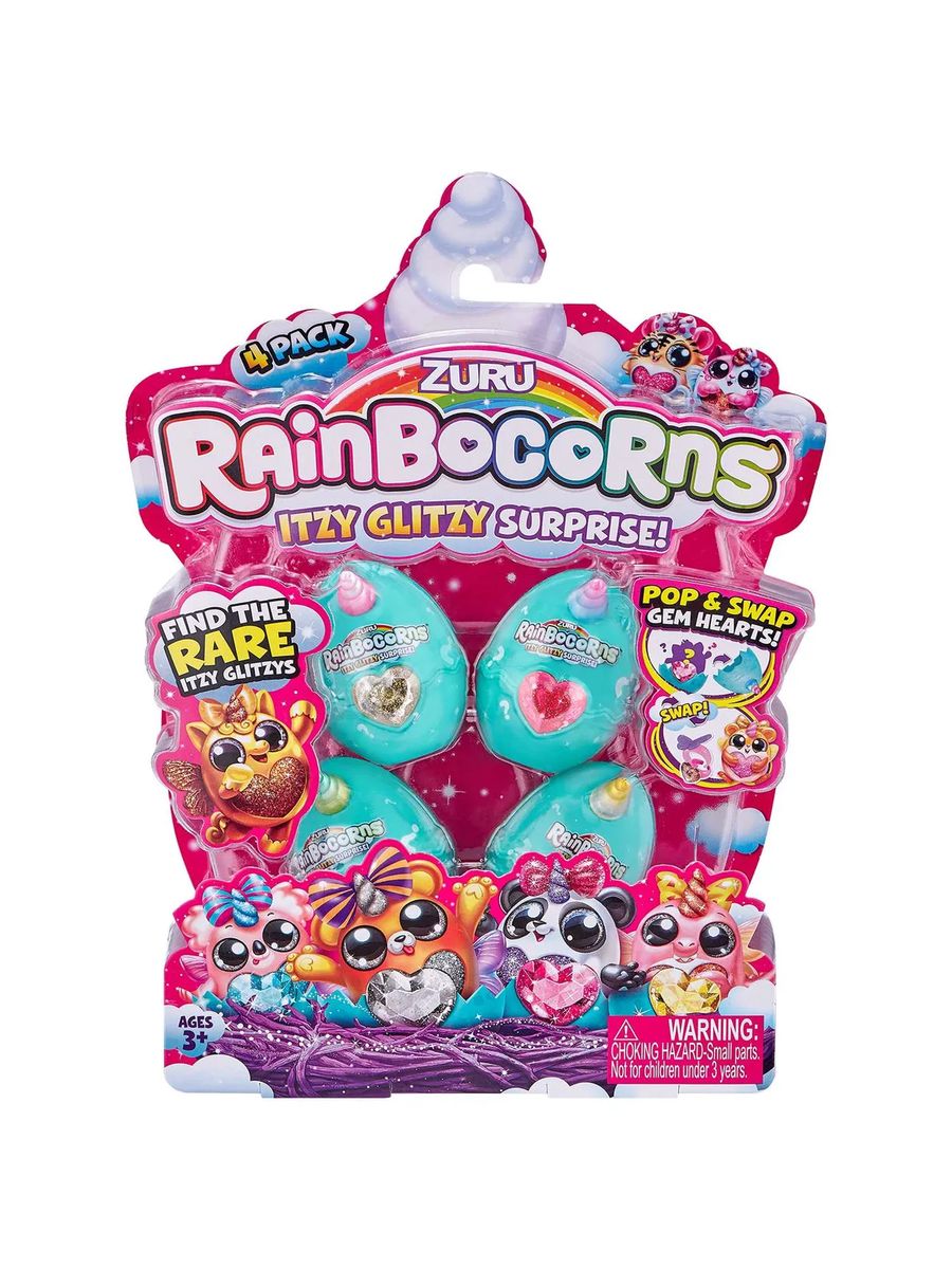 Игрушка ZURU Rainbocorns Itzy Glitzy Surprise Сюрприз 9208, 4 яйца игрушка zuru rainbocorns itzy glitzy surprise сюрприз 9208 4 яйца