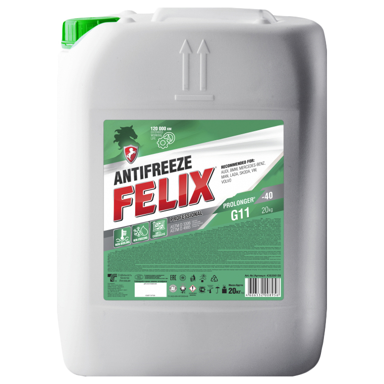 фото Антифриз felix prolonger-40 g11 20кг (зеленый) felix 430206158