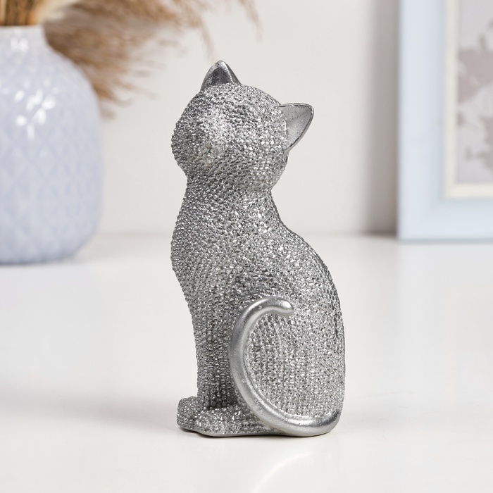

Фигура "Кошка в серебре", 15 см, Серебристый