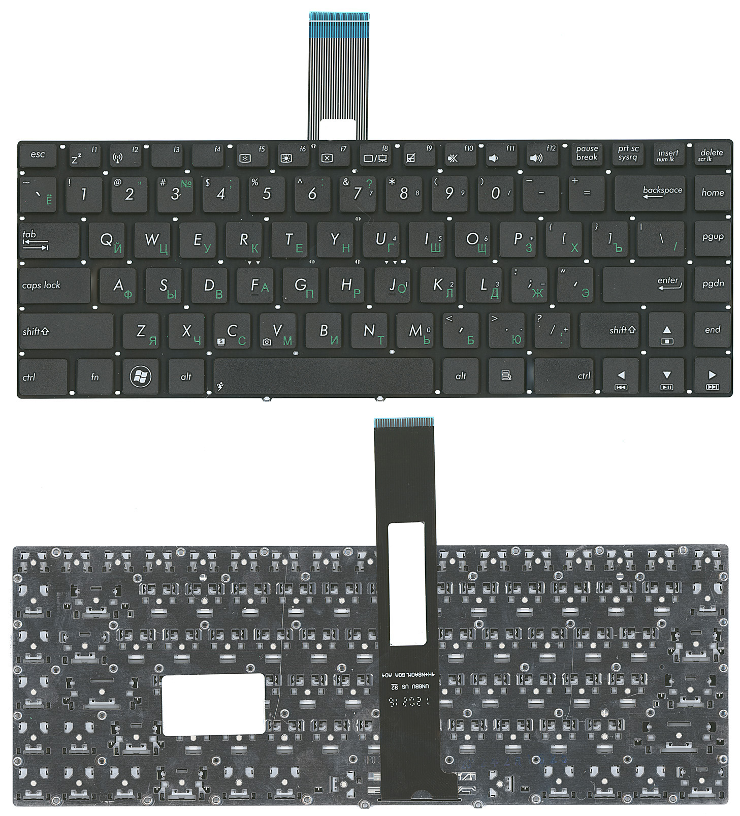 Клавиатура для ноутбука Asus N46/U46/K45 черная без рамки