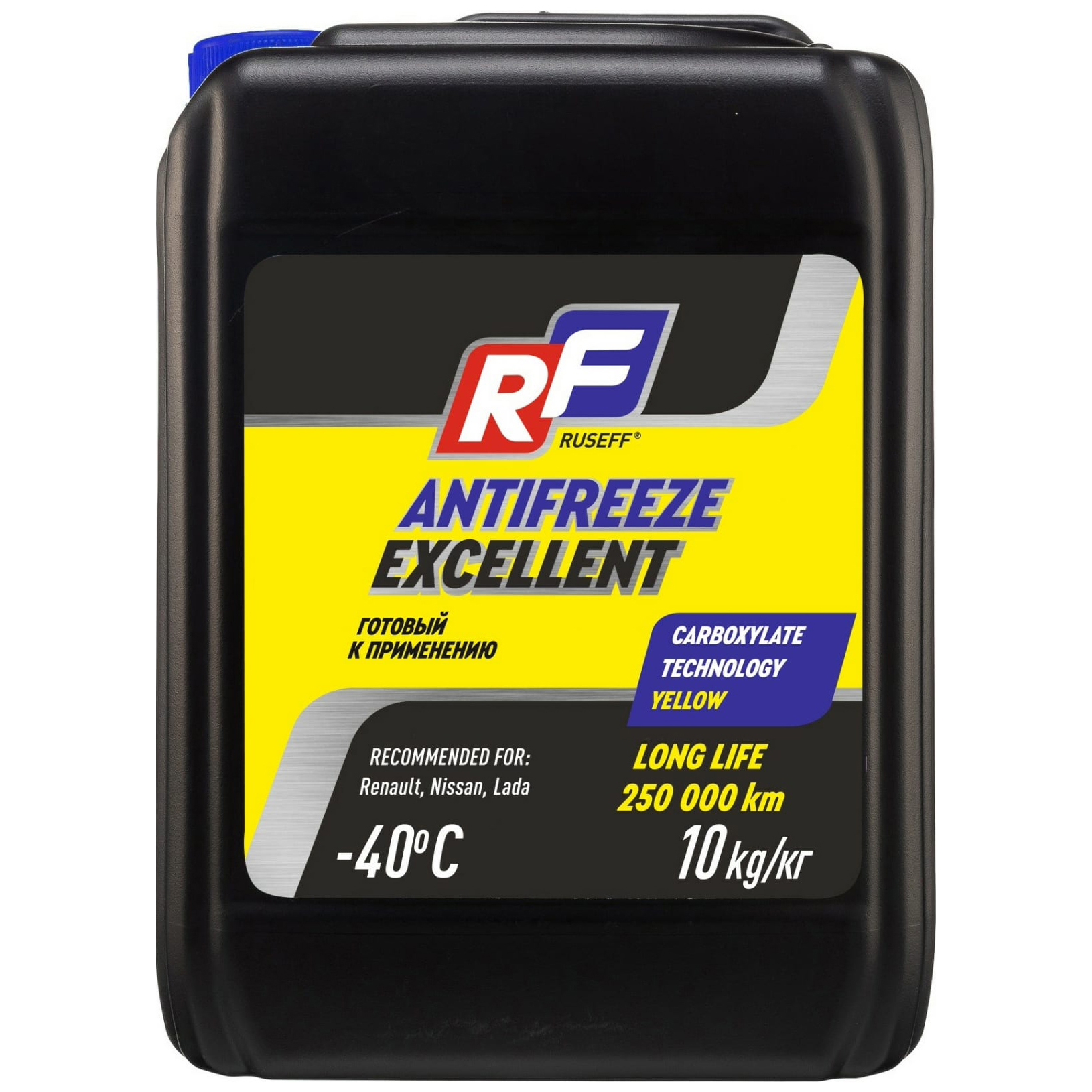 фото Антифриз antifreeze excellent oat желтый 10 кг ruseff 17375n