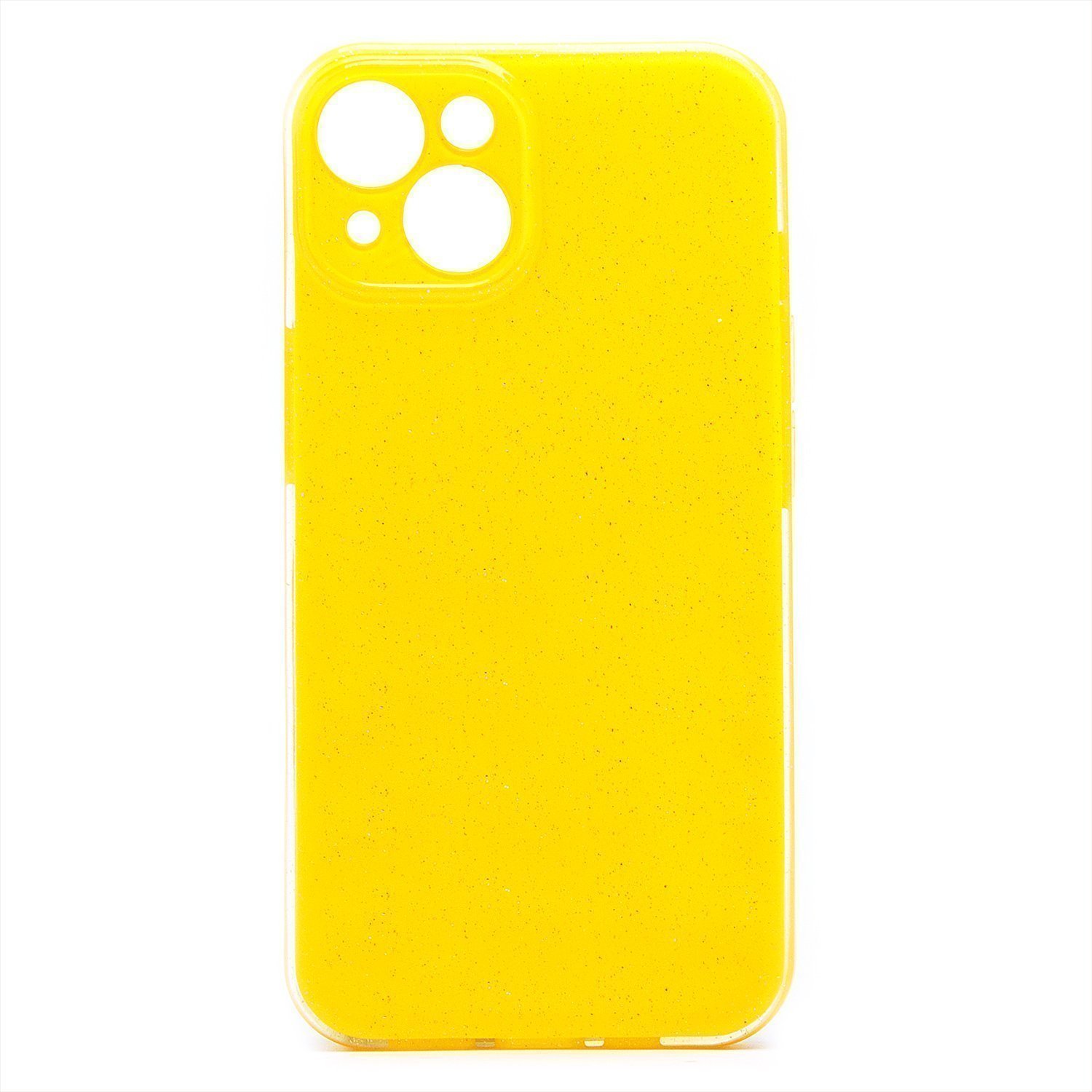 

Чехол для iPhone 14 силиконовый с блестками №3 <желтый>