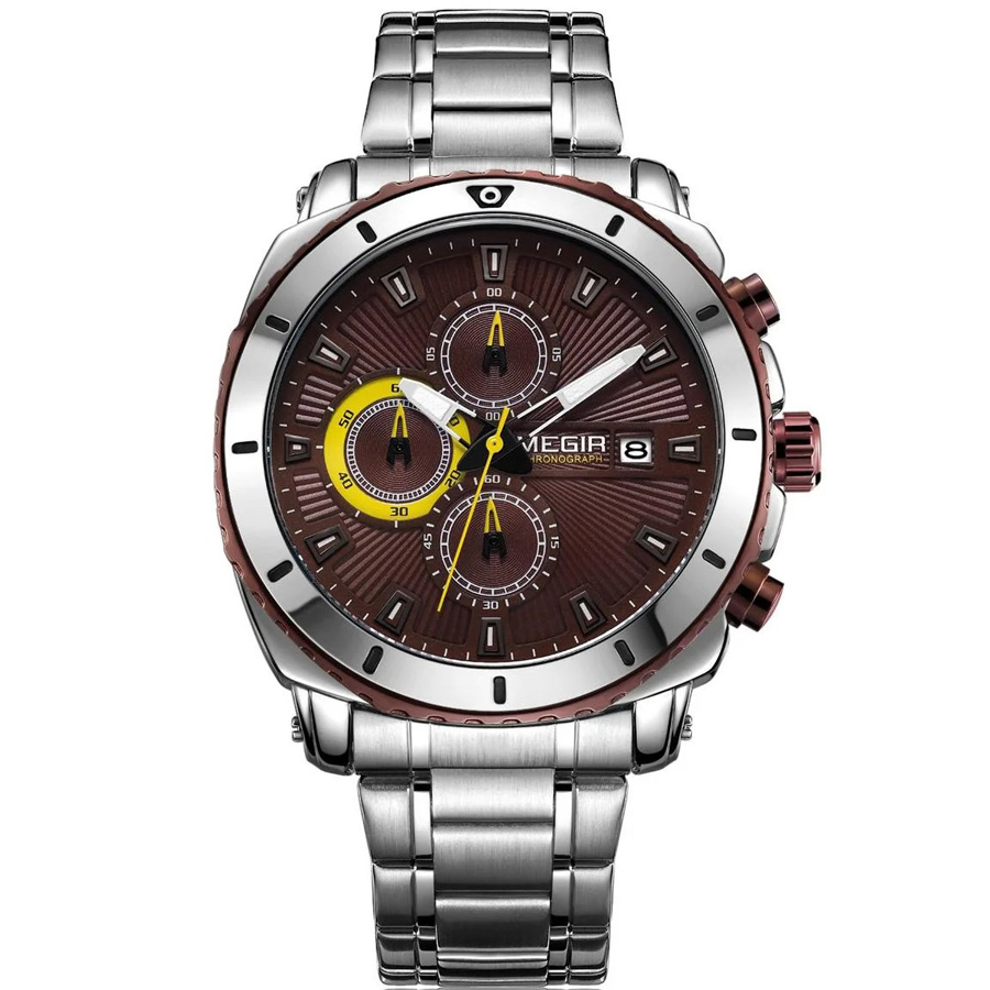 Наручные часы мужские Megir 2075G серебристые