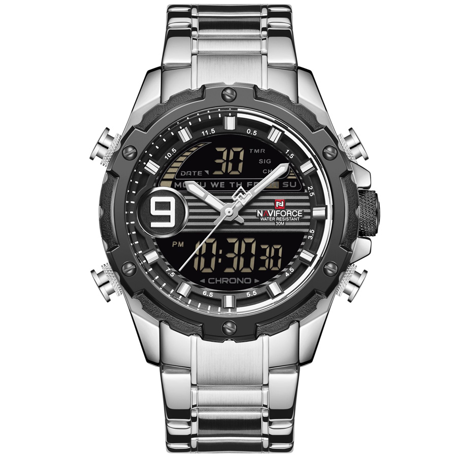 фото Наручные часы мужские naviforce nf9146s серебристые