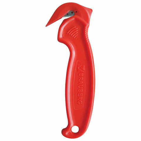Нож складской безопасный Brauberg Logistic, красный, 236969, 6 шт