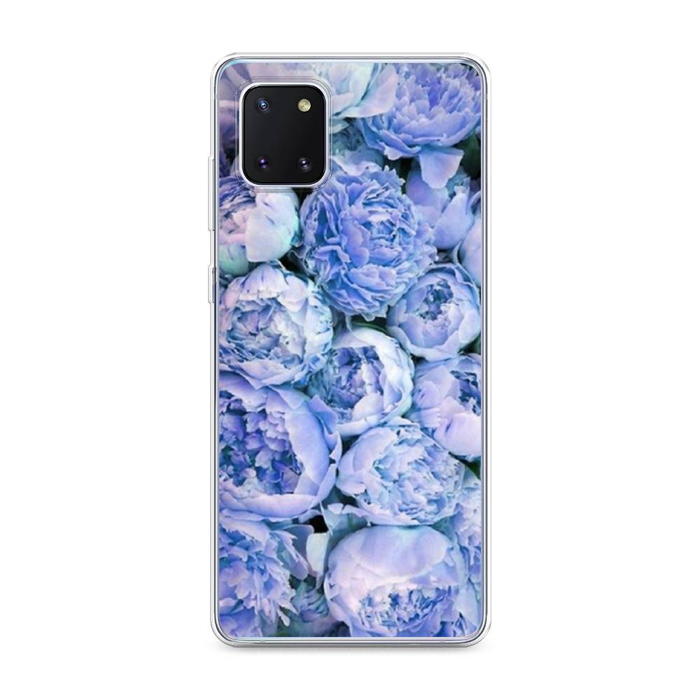 

Чехол Awog на Samsung Galaxy Note 10 Lite "Пионы голубые", Разноцветный, 29150-8
