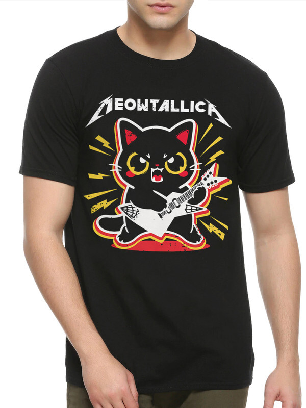 

Футболка мужская DreamShirts Studio Мяуталлика Котик - Metallica 2 черная M, Черный, Мяуталлика Котик - Metallica 2