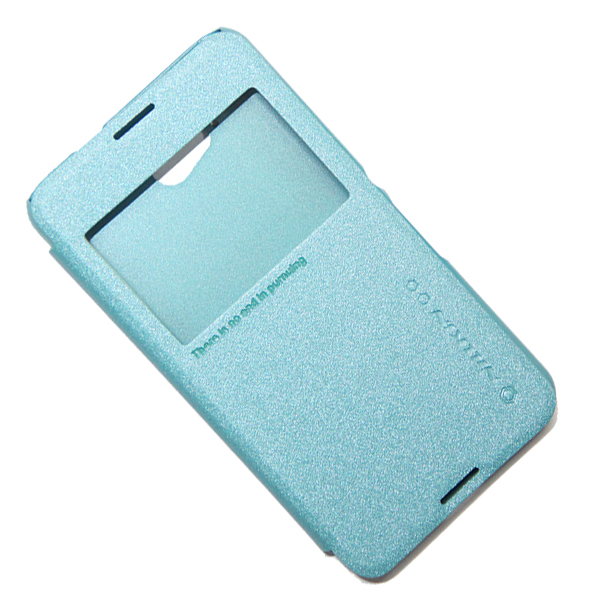 

Чехол Sony E2003, E2033 (Xperia E4G) флип пластик-кожзам с окошком Nillkin Sparkle голубой