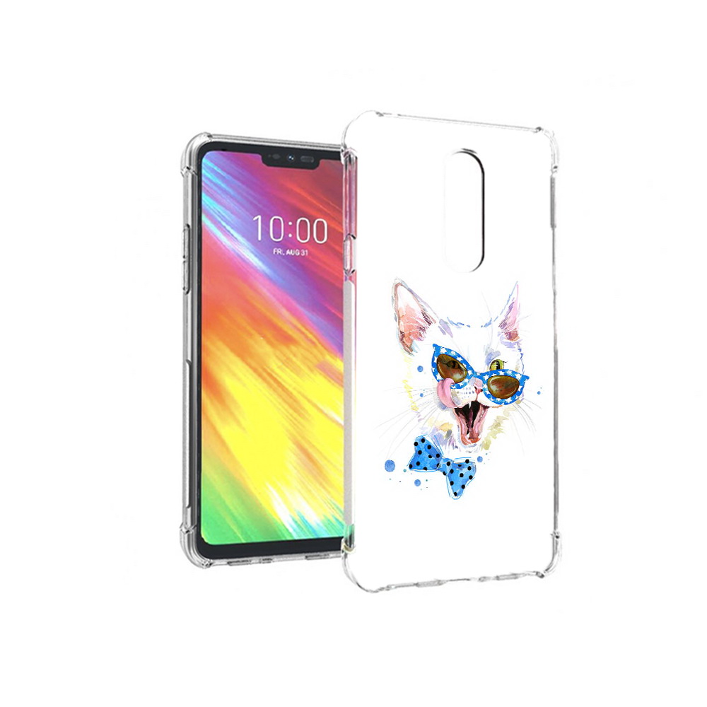 

Чехол MyPads Tocco для LG G7 белый кот (PT124618.72.229), Прозрачный, Tocco
