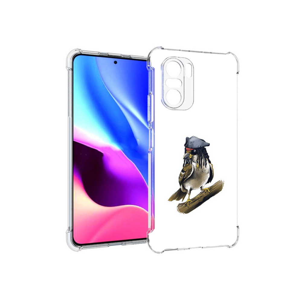

Чехол MyPads Tocco для Xiaomi Redmi K40 Джек воробей (PT158239.260.65), Прозрачный, Tocco