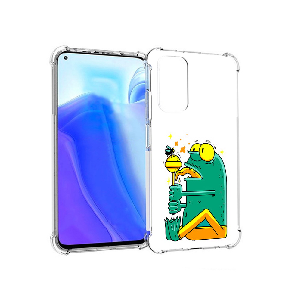 

Чехол MyPads Tocco для Xiaomi Redmi Note 11S Зеленая лягушка с чупа чупсом, Tocco