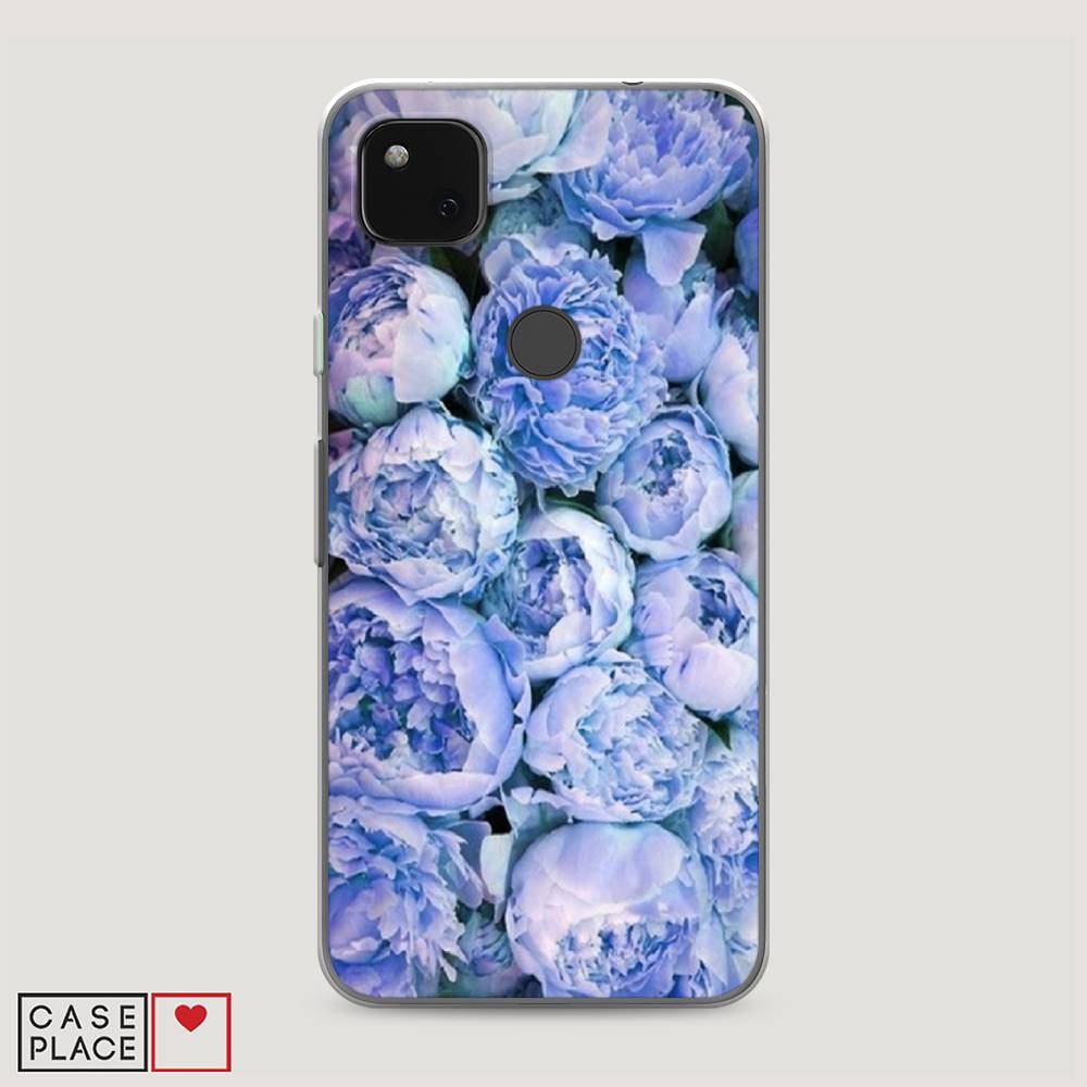 

Чехол Awog на Google Pixel 4A "Пионы голубые", Разноцветный, 270650-8